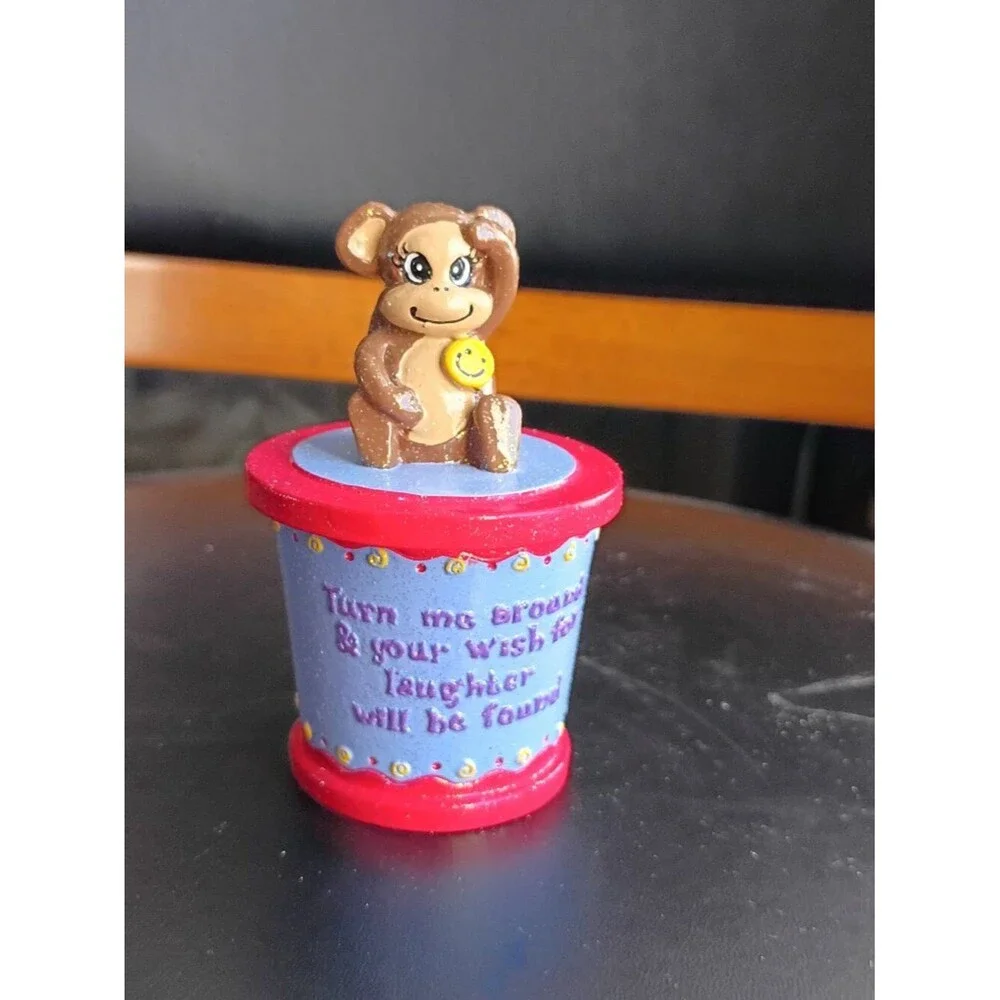 Claire's Wish Friends Monkey #8 Trinket Box 2003 Vintage Y2K Collectible